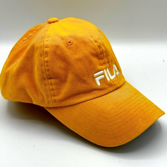 Fila‎ Yellow Ball Cap, Adjustable Buckle Closure - Picture 1 of 12
